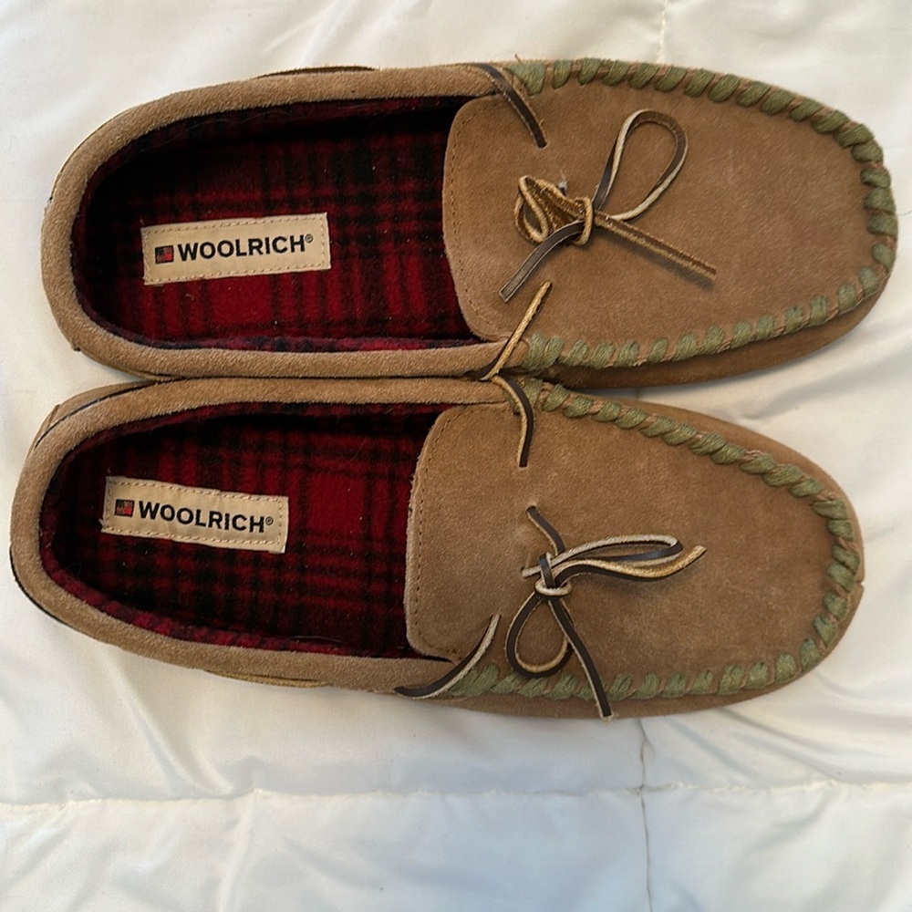 Men's Woolrich suede plaid slippers